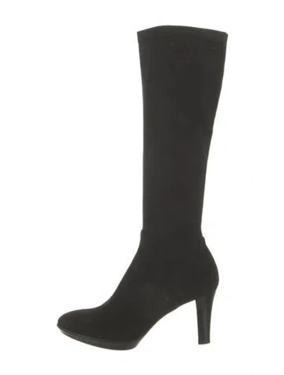 Pre-owned Aquatalia Suede Boots In Black