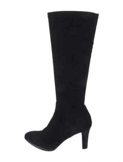 Pre-owned Aquatalia Suede Boots In Black