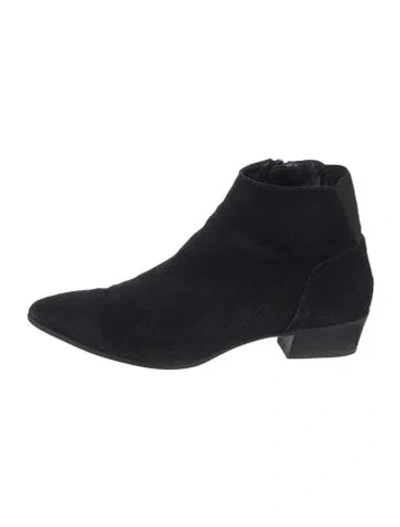 Pre-owned Aquatalia Suede Boots In Black