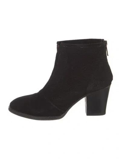 Pre-owned Aquatalia Suede Boots In Black