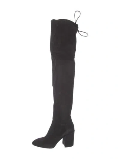 Pre-owned Aquatalia Suede Boots In Black