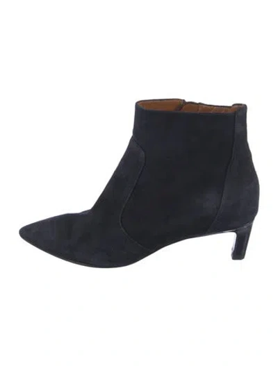 Pre-owned Aquatalia Suede Boots In Blue