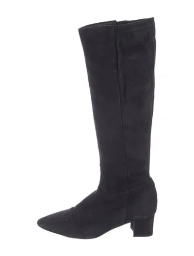 Pre-owned Aquatalia Suede Boots In Blue