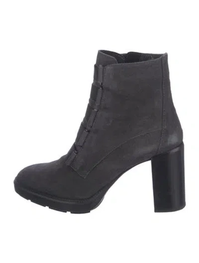 Pre-owned Aquatalia Suede Boots In Blue