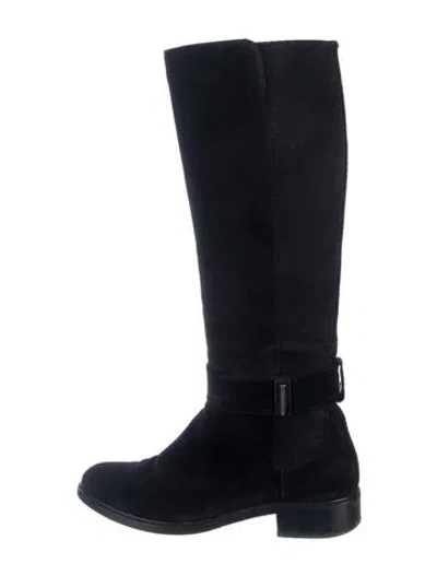 Pre-owned Aquatalia Suede Boots In Blue