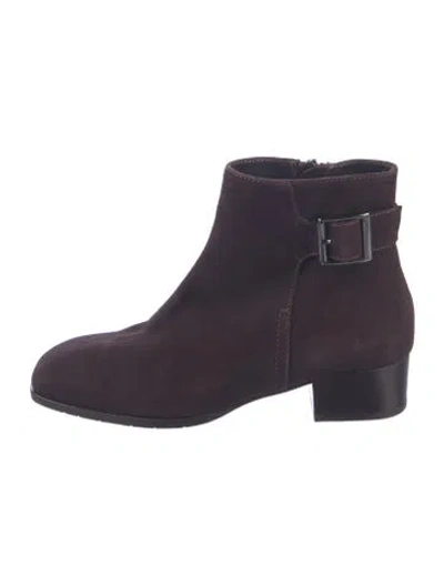 Pre-owned Aquatalia Suede Boots In Blue/purple