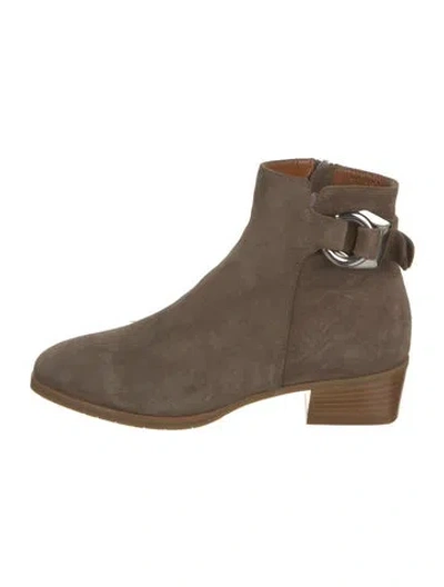 Pre-owned Aquatalia Suede Boots In Brown