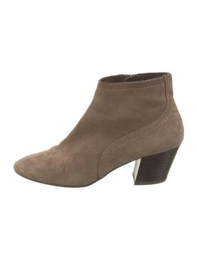 Pre-owned Aquatalia Suede Boots In Brown