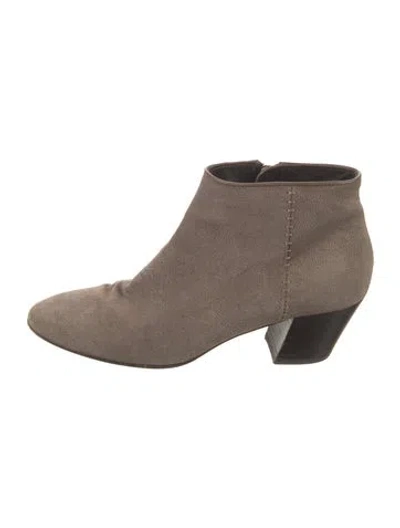 Pre-owned Aquatalia Suede Boots In Brown