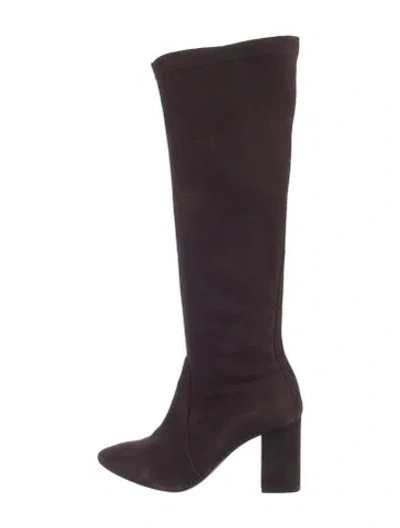 Pre-owned Aquatalia Suede Boots In Brown
