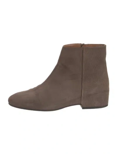 Pre-owned Aquatalia Suede Boots In Brown