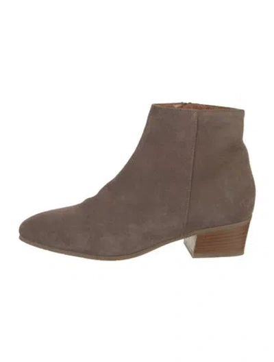 Pre-owned Aquatalia Suede Boots In Brown