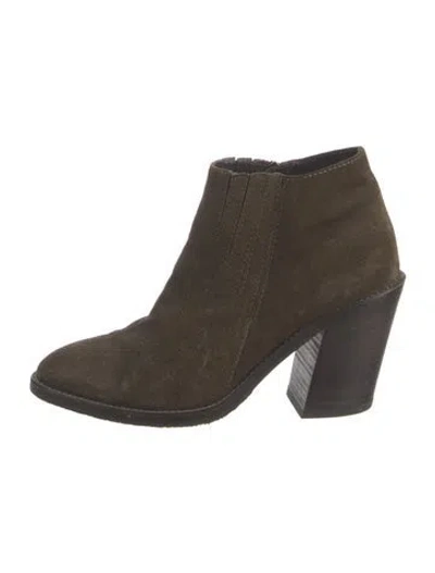 Pre-owned Aquatalia Suede Boots In Green