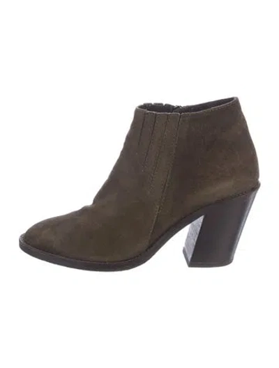 Pre-owned Aquatalia Suede Boots In Green