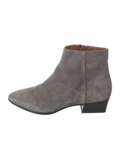 Pre-owned Aquatalia Suede Boots In Grey