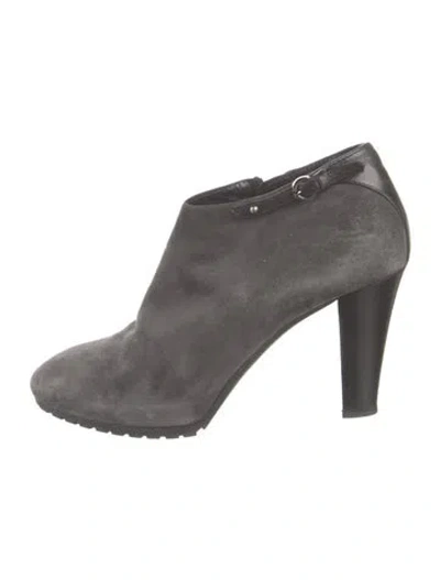 Pre-owned Aquatalia Suede Boots In Grey