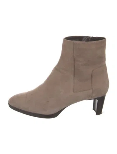 Pre-owned Aquatalia Suede Boots In Neutral