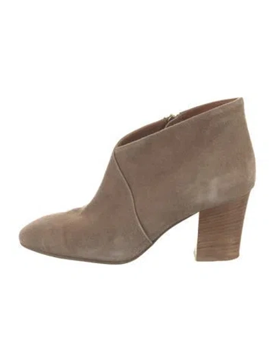Pre-owned Aquatalia Suede Boots In Neutral