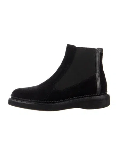 Pre-owned Aquatalia Suede Chelsea Boots In Blue