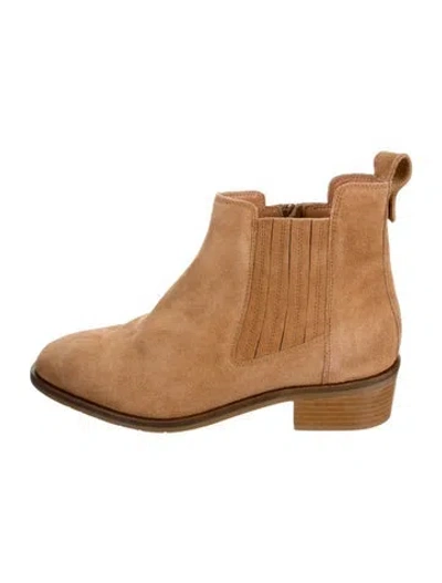 Pre-owned Aquatalia Suede Chelsea Boots In Brown