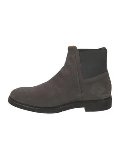 Pre-owned Aquatalia Suede Chelsea Boots In Gray