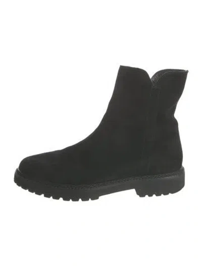 Pre-owned Aquatalia Suede Chelsea Boots In Green