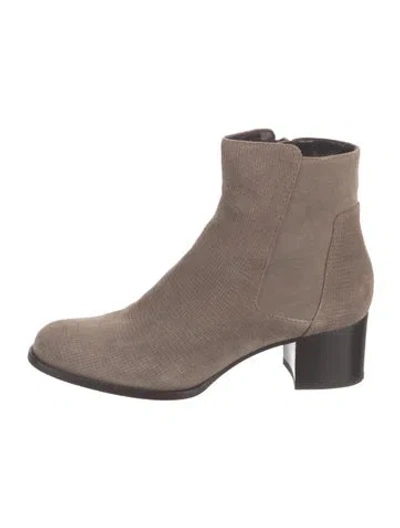 Pre-owned Aquatalia Suede Chelsea Boots In Grey