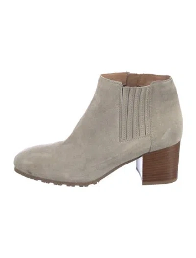 Pre-owned Aquatalia Suede Chelsea Boots In Neutral