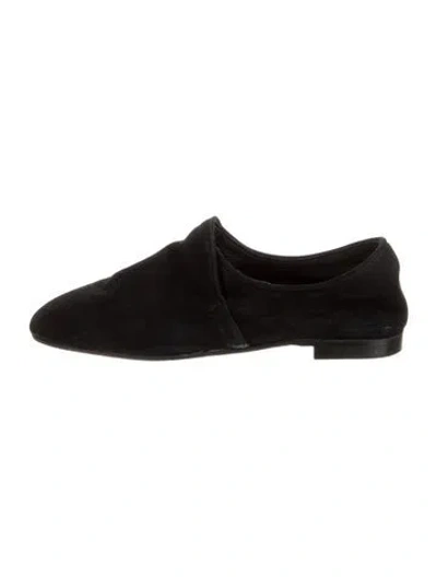 Pre-owned Aquatalia Suede Flats In Black