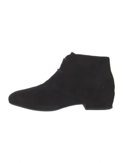 Pre-owned Aquatalia Suede Lace-up Boots In Blue