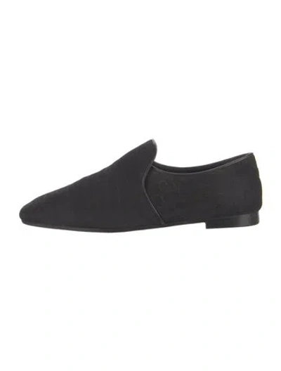 Pre-owned Aquatalia Suede Loafers In Black