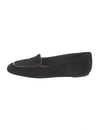Pre-owned Aquatalia Suede Loafers In Black