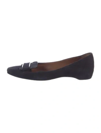 Pre-owned Aquatalia Suede Loafers In Blue