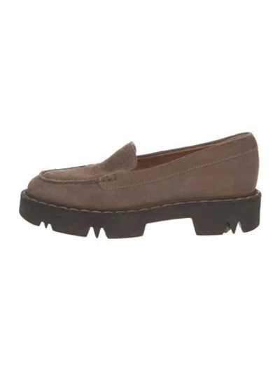Pre-owned Aquatalia Suede Loafers In Brown