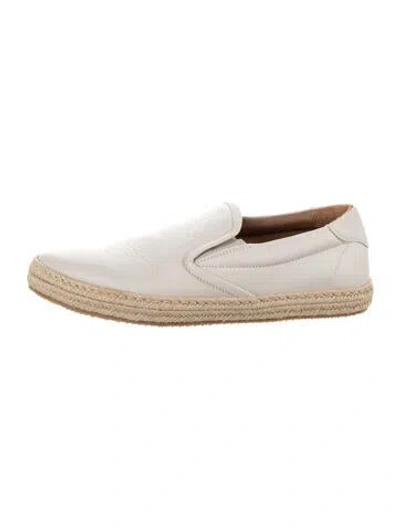 Pre-owned Aquatalia Suede Loafers In Neutrals