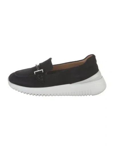 Pre-owned Aquatalia Suede Loafers In White