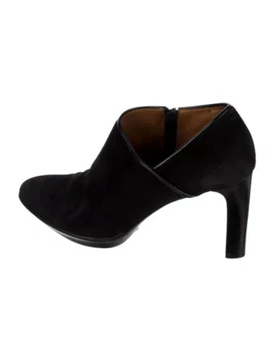 Pre-owned Aquatalia Suede Mules In Black