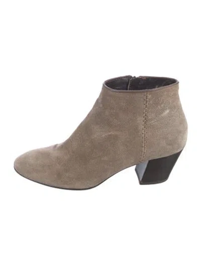 Pre-owned Aquatalia Suede Mules In Brown