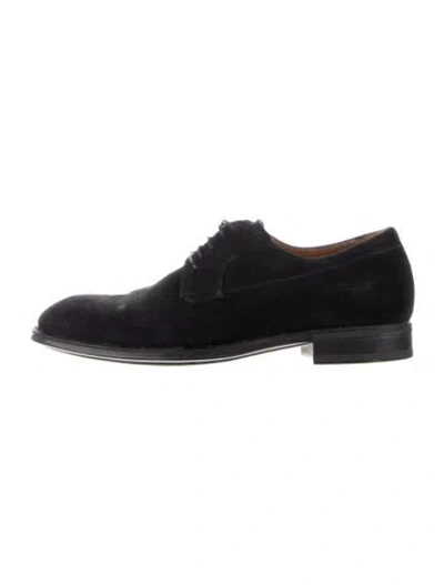 Pre-owned Aquatalia Suede Oxfords In Blue