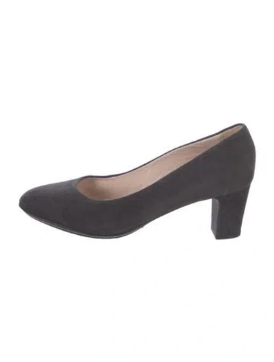 Pre-owned Aquatalia Suede Pumps In Black