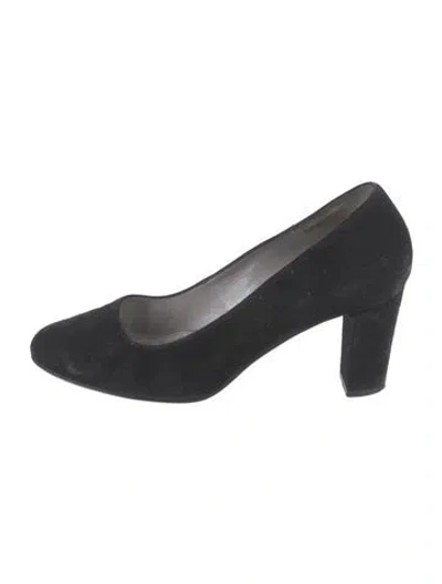 Pre-owned Aquatalia Suede Pumps In Black