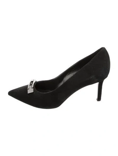Pre-owned Aquatalia Suede Pumps In Black