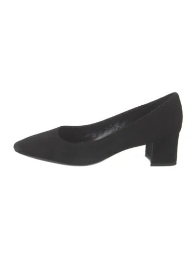 Pre-owned Aquatalia Suede Pumps In Black