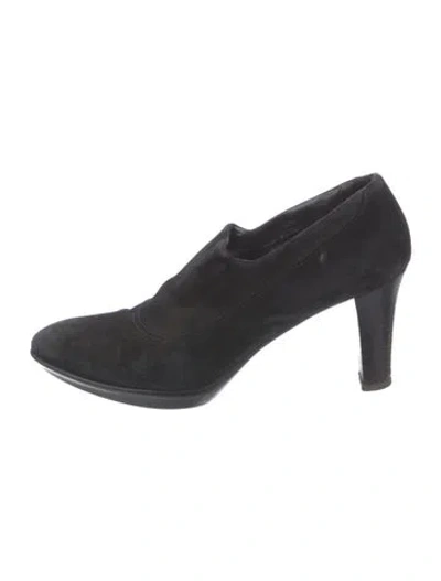 Pre-owned Aquatalia Suede Pumps In Black