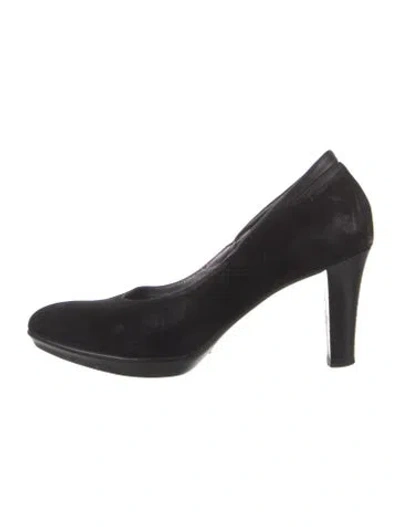 Pre-owned Aquatalia Suede Pumps In Black