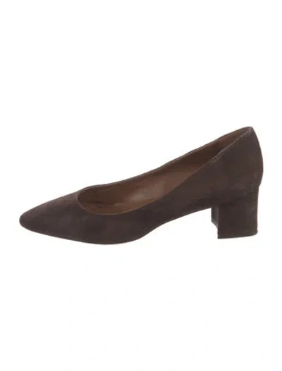 Pre-owned Aquatalia Suede Pumps In Brown