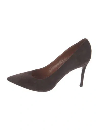 Pre-owned Aquatalia Suede Pumps In Brown