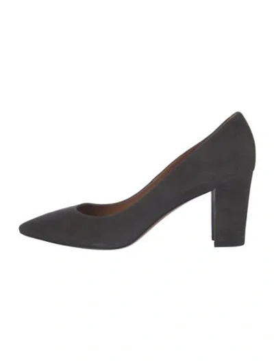 Pre-owned Aquatalia Suede Pumps In Gray