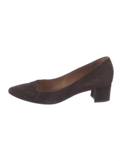 Pre-owned Aquatalia Suede Pumps In Gray