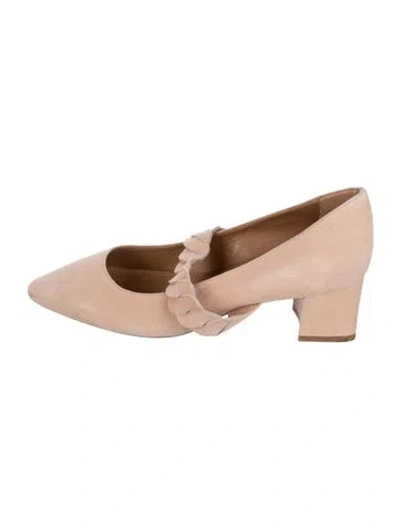 Pre-owned Aquatalia Suede Pumps In Neutrals